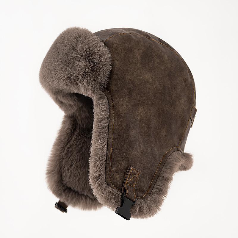 1pcs Men's Winter Retro leathe - Winter Trapper Hat review and price