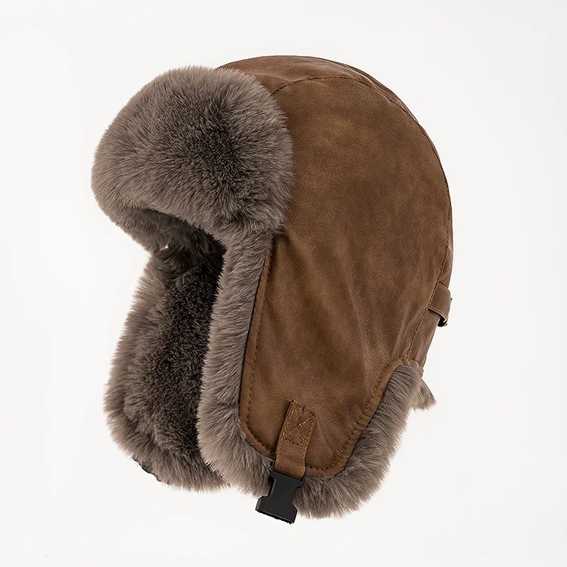 1pcs Men's Winter Retro leathe - Winter Trapper Hat review and price