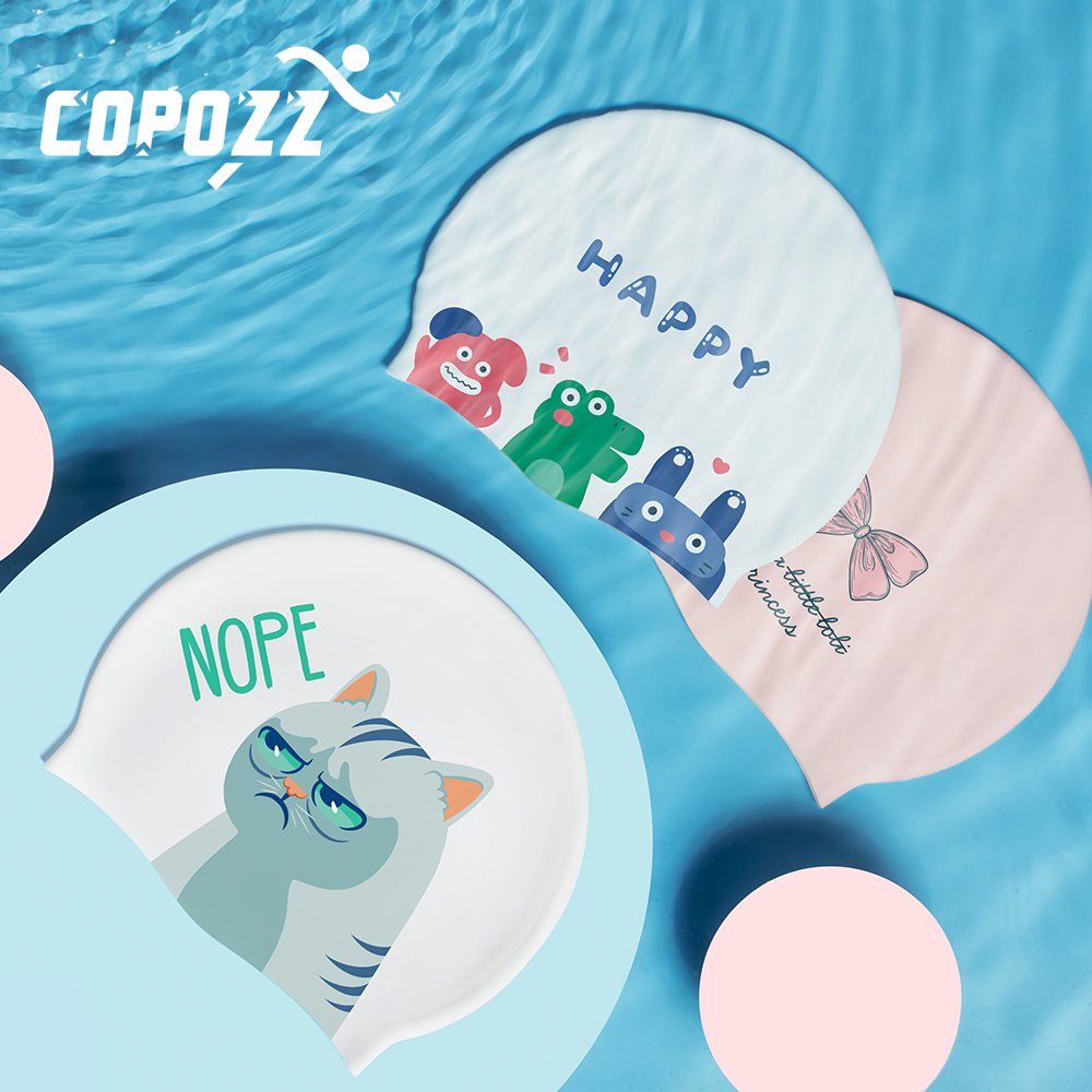 COPOZZ Water Sports Women Men  - Swim Hat Silicone review and price